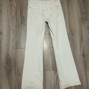 7 For All Mankind Cream Flare Jeans